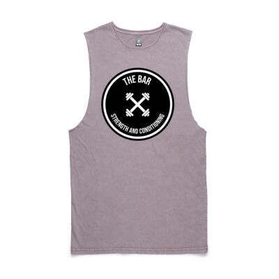 Circle design stonewash singlet Thumbnail